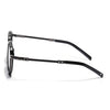 Round Polarized Sunglasses for Men & Women (Brown & Grey Lens | Black Frame - SLPMG7210)