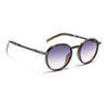 Round Polarized Sunglasses for Men & Women (Grey & Clear Lens | Brown Frame - SLPMG7212)