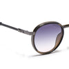 Round Polarized Sunglasses for Men & Women (Grey & Clear Lens | Brown Frame - SLPMG7212)