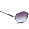 Oval Polarized Sunglasses for Men & Women (Grey & Clear Lens | Silver Frame - SLPMG7229)