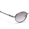 Oval Polarized Sunglasses for Men & Women (Brown & Clear Lens | Silver Frame - SLPMG7230)