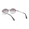 Oval Polarized Sunglasses for Men & Women (Brown & Clear Lens | Silver Frame - SLPMG7230)