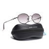 Oval Polarized Sunglasses for Men & Women (Brown & Clear Lens | Silver Frame - SLPMG7230)