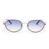 Oval Polarized Sunglasses for Men & Women (Grey & Brown Lens | Golden Frame - SLPMG7231)