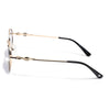 Oval Polarized Sunglasses for Men & Women (Grey & Brown Lens | Golden Frame - SLPMG7231)