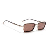 Rectangle Sunglasses (Brown Lens | Golden Frame - SLMG9086)