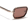 Rectangle Sunglasses (Brown Lens | Golden Frame - SLMG9086)