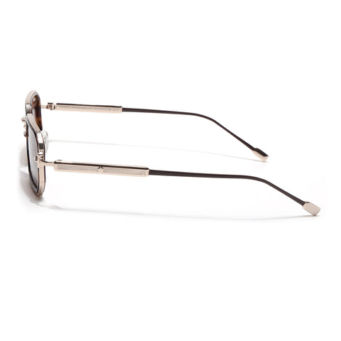 Rectangle Sunglasses (Brown Lens | Golden Frame - SLMG9086)