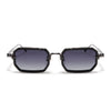 Rectangle Polarized Sunglasses (Black Lens | Gun Matel Frame - SLPMG9080)