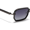 Rectangle Polarized Sunglasses (Black Lens | Gun Matel Frame - SLPMG9080)