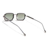 Rectangle Polarized Sunglasses (Green Lens | Silver Frame - SLPMG9081)