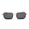 Rectangle Polarized Sunglasses (Black Lens | Golden Frame - SLPMG9083)