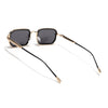 Rectangle Polarized Sunglasses (Black Lens | Golden Frame - SLPMG9083)