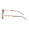 Rectangle Polarized Sunglasses (Black Lens | Golden Frame - SLPMG9083)