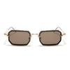 Rectangle Polarized Sunglasses (Olive Lens | Golden Frame - SLPMG9084)