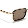Rectangle Polarized Sunglasses (Olive Lens | Golden Frame - SLPMG9084)