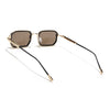 Rectangle Polarized Sunglasses (Olive Lens | Golden Frame - SLPMG9084)