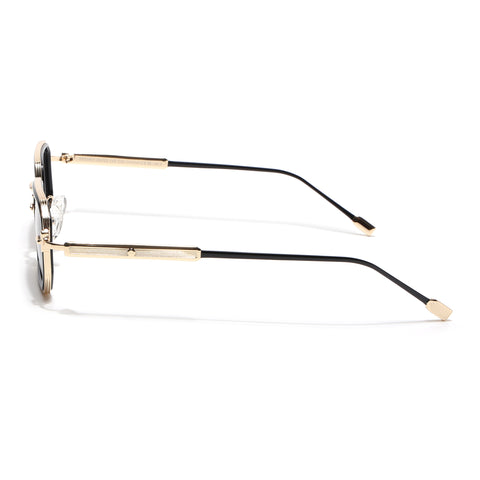 Rectangle Polarized Sunglasses (Olive Lens | Golden Frame - SLPMG9084)