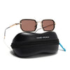 Rectangle Polarized Sunglasses (Brown Lens | Golden Frame - SLPMG9085)