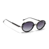 Oval Polarized Sunglasses (Black Lens | Gun Matel Frame - SLPMG9069)
