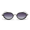 Oval Polarized Sunglasses (Black Lens | Gun Matel Frame - SLPMG9069)