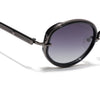 Oval Polarized Sunglasses (Black Lens | Gun Matel Frame - SLPMG9069)