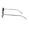 Oval Polarized Sunglasses (Blue Lens | Silver Frame - SLPMG9071)
