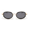 Oval Polarized Sunglasses (Black Lens | Golden Frame - SLPMG9072)