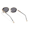 Oval Polarized Sunglasses (Black Lens | Golden Frame - SLPMG9072)
