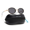 Oval Polarized Sunglasses (Black Lens | Golden Frame - SLPMG9072)