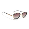 Oval Polarized Sunglasses (Brown Lens | Golden Frame - SLPMG9073)