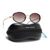 Oval Polarized Sunglasses (Brown Lens | Golden Frame - SLPMG9073)