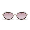 Oval Polarized Sunglasses (Red Lens | Golden Frame - SLPMG9074)