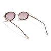 Oval Polarized Sunglasses (Red Lens | Golden Frame - SLPMG9074)