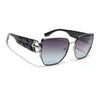 Oversize Polarized Sunglasses (Brown & Grey Lens | Grey Frame - SLPMG9103)