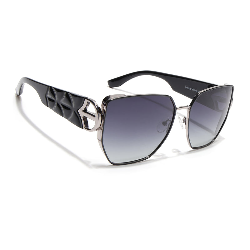 Oversize Polarized Sunglasses (Grey Lens | Grey Frame - SLPMG9104)
