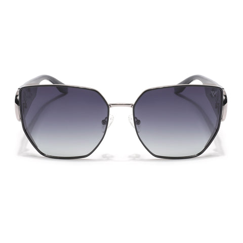 Oversize Polarized Sunglasses (Grey Lens | Grey Frame - SLPMG9104)