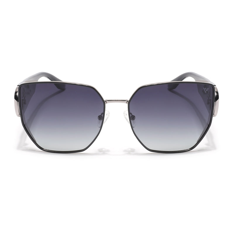 Oversize Polarized Sunglasses (Grey Lens | Grey Frame - SLPMG9104)