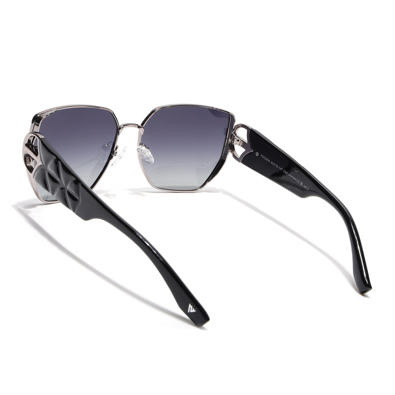Oversize Polarized Sunglasses (Grey Lens | Grey Frame - SLPMG9104)