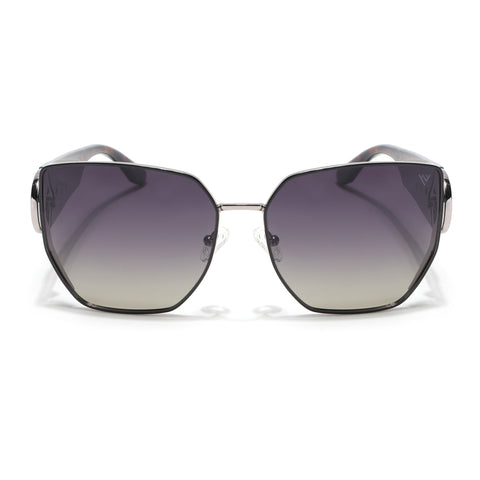 Oversize Polarized Sunglasses (Olive Lens | Grey Frame - SLPMG9105)