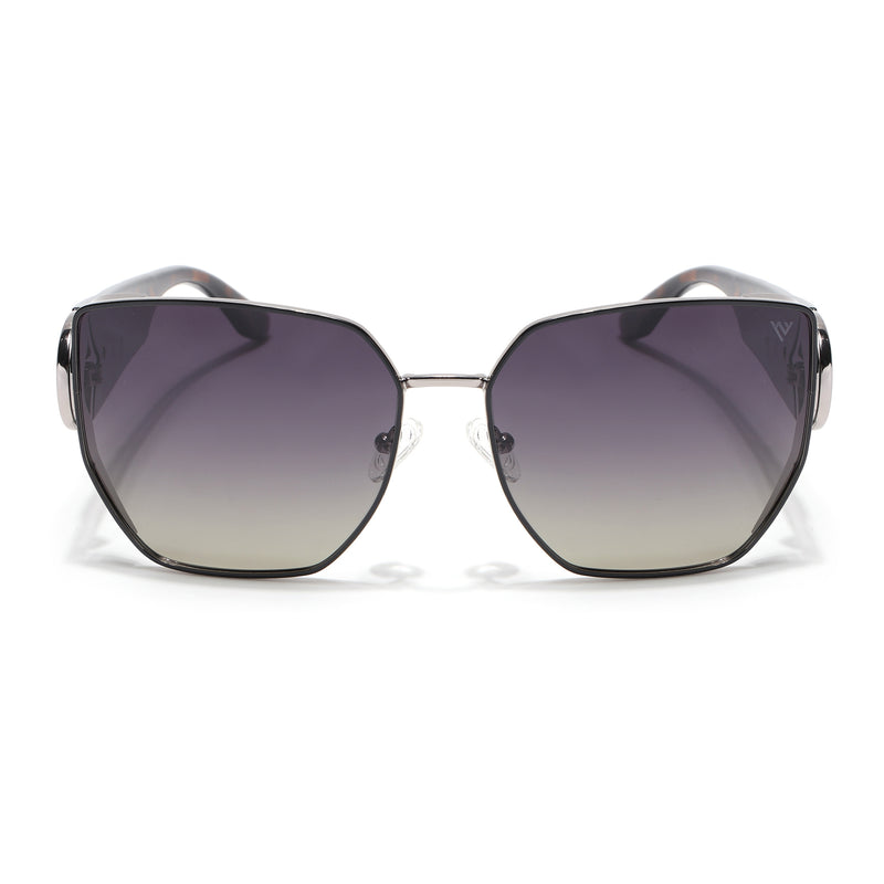 Oversize Polarized Sunglasses (Olive Lens | Grey Frame - SLPMG9105)