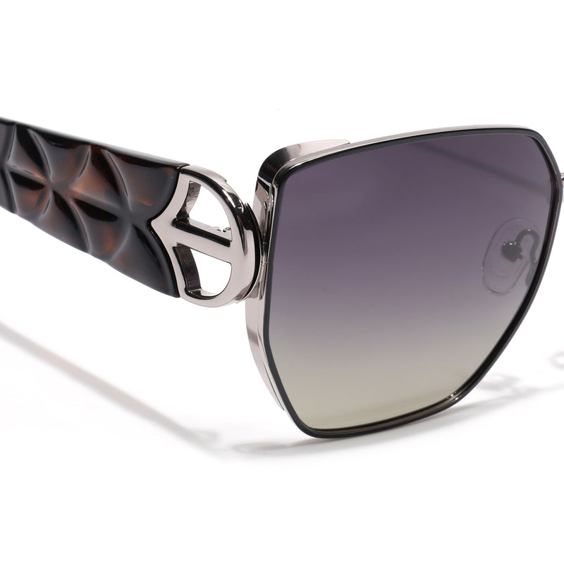 Oversize Polarized Sunglasses (Olive Lens | Grey Frame - SLPMG9105)
