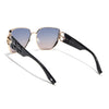 Oversize Polarized Sunglasses (Blue & Brown Lens | Golden Frame - SLPMG9106)