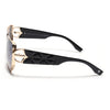 Oversize Polarized Sunglasses (Blue & Brown Lens | Golden Frame - SLPMG9106)