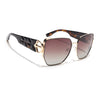 Oversize Polarized Sunglasses (Brown Lens | Golden Frame - SLPMG9107)