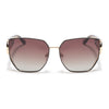 Oversize Polarized Sunglasses (Brown Lens | Golden Frame - SLPMG9107)