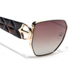 Oversize Polarized Sunglasses (Brown Lens | Golden Frame - SLPMG9107)