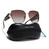 Oversize Polarized Sunglasses (Brown Lens | Golden Frame - SLPMG9107)