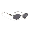 Hexagonal Polarized Sunglasses (Black Lens | Silver Frame - SLPMG9075)
