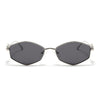 Hexagonal Polarized Sunglasses (Black Lens | Silver Frame - SLPMG9075)